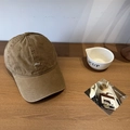 Gorra de béisbol de algodón lavado caqui con bordado Lucy blanco decorativo - Camel