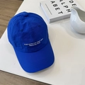 Royal blue quick-dry running cap with white embroidered text on white minimalist table - 56-58cm Adjustable / Sapphire Blue
