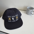 Casquette de baseball en coton bleu marine avec broderie lion dorée et écusson coeur chic - 56-58cm / Gris
