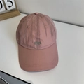 Gorra de béisbol de cuadros rosa con bordado Nice verde para mujer y hombre - 56-58cm (Ajustable) / Rosa