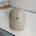 Gorra de cuadros beige con bordado Nice verde y tejido transpirable para el sol - 56-58cm (Ajustable) / Beige