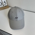 Light gray checkered baseball cap with purple Nice embroidery and textured fabric - 56-58cm (Adjustable) / Gray