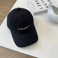 Black quick-dry running cap with white 'Running Club' embroidery on textured fabric - 56-58cm Adjustable / Black
