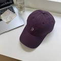 Casquette de baseball violette délavée vintage avec lettre F brodée et bord large - 56-58cm Ajustable / Violet