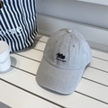 Gorra de béisbol vintage gris claro con bordado Me My Magic y protección solar - Ajustable / Gris claro