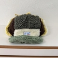 Winter-Fliegermütze mit Froschaugendesign und weichem Farbblock-Vlies für Wärme - 56-58cm / Gelb Kaffee Grün Patchwork