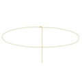 Elegante catena da vita in argento sterling S925 dorato con ciondolo a goccia regolabile - Oro