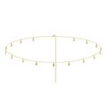 Catenina da pancia in argento S925 dorato con ciondoli in zircone cubico per donna - Placcato Oro 14K (2.89g)