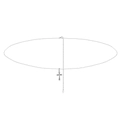Elegante Halskette mit Kreuzanhänger aus S925 Sterlingsilber und zentralem Zirkonia - Silber