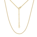 Elegant 925 sterling silver gold-plated Chopin chain necklace with adjustable clasp - 35.5+5cm / Gold (14K Gold Plated)