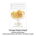 Blocco note minimalista 'Crispy Chips' con planner settimanale e 30 fogli di carta - Patatine Croccanti