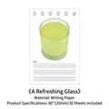Note adesive mensili con bevanda ghiacciata verde carta da scrivere 80x120mm 30 fogli - Una bevanda rinfrescante