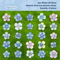 25-pack Forget-me-not flower stickers for DIY journals in pastel blue and pink tones - 25 Pieces/Pack / Forget-me-not
