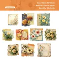 Yellow charm vintage floral scrapbooking stickers with botanical designs on specialty paper - Yellow Charm