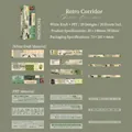 Retro Corridor Scrapbooking-Aufkleber-Set in Minzgrün mit alten englischen Schriften - Minzkorridor