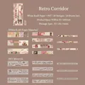 Vintage-Galerie-Aufkleber-Set aus weißem Kraftpapier und PET für DIY-Journaling - Rosa Nebel Index