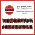 Floral washi tape with Dark Chrysanthemum pattern for DIY scrapbooking, 30mm width - Dark Chrysanthemum
