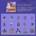 Magic wizard theme PET stickers set with owls and castles for scrapbook decoration - Magic Witch Realm