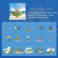 Ocean Voyage PET stickers set with 15 pieces of jellyfish and mermaid theme illustrations - Ocean Journey