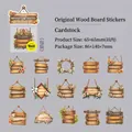 Garden theme decorative card set with 15 floral wood patterns for DIY scrapbooking - Log Wood Board