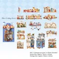 Blue kitchen theme PET decorative stickers set with cat and pantry illustrations - Blueberry Cooking