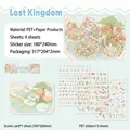 Lost Kingdom miniature diorama sticker set with PET material and 3D forest house scenes - Lost Kingdom