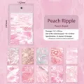 Peach Ripple Dekopapier-Set mit 10 rosa Wasserwellen-Papierbögen für Scrapbooking - Pfirsich Welle (10 Blatt)