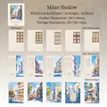 Papier décoratif thème paysage de Milan avec 10 cartes pour journal créatif - Ombre Brune de Milan