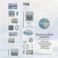 Sparkling PET tape with Impressionist oil painting style and blue cloud sea pattern - Letters Between Waves