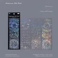 3D laser silver PET stickers set with shiny holographic effect for DIY crafts - Rainstream Fish Trails