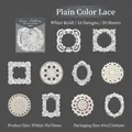 Adesivi con bordo in pizzo bianco per scrapbooking con 10 motivi vintage in carta di riso - Pizzo Tinta Unita