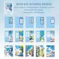 Briefpapier-Set Blaue Bucht Sommer mit 10 kreativen Stadtlandschaft-Papierkarten - Sommerwind am Blue Bay