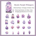 Phantom Purple Stars crystal stickers, 20 piece white kraft paper DIY scrapbook set - Purple Star Whisper / Pack of 20
