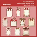 Retro Christmas themed decorative stickers set featuring vintage berries and floral borders - Berry Christmas