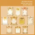 Retro watercolor decorative stickers featuring bows and elegant frames, set of 20 pieces - Candle Star