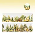 Camping-Plan PET-Klebeband mit Wohnwagen- und Waldmotiven, 50 mm x 2 m Rolle - Wohnmobil-Basis