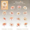 Floral PET stickers featuring 15 unique vintage gold foil illustrations for journaling - Golden Amber
