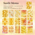 Vintage Sunlit Memo Scrapbooking-Papier-Set mit Blumen- und Vogel-Tie-Dye-Motiven - Sonnige Notizen