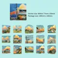 Pack de 15 pegatinas decorativas de PET con motivos de pintura al óleo de cielo de verano - Cielo Despejado de Verano
