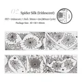 Rainbow PET decorative tape featuring cobweb patterns for journaling and DIY crafts - Spider Silk