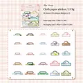 50pcs vintage textured paper stickers set with hollow design for journal decoration - Tag Story