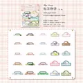 50pcs vintage textured paper stickers set with hollow design for journal decoration - Tag Story