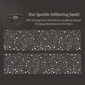 Cinta decorativa PET noche estrellada con purpurina y patrón de estrellas blancas - Estilo de Brillo Estelar