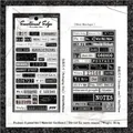 Autocollants en carton vintage Silent Monologue pour journal avec phrases de machine - Monologue Silencieux
