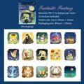 Fantasyland PET stickers pack with 15 unique fantasy illustrations for DIY journaling - Whimsical Fantasy