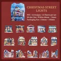 15pcs Christmas PET shopfront stickers set for DIY scrapbooking with festive street designs - Christmas Street Light