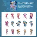 Autocollants PET Jellyfish Garden pour journalisation avec 15 motifs bleu et violet - Jellyfish Garden