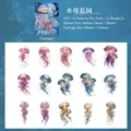 Jellyfish Garden PET stickers for journaling with 15 dreamlike blue and purple patterns - Jellyfish Garden