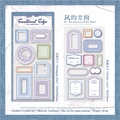 Autocollants en carton vintage Emotional Edge thème Wind Direction pour scrapbooking DIY - Direction du Vent