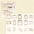 Rosa Plaid vintage watercolor notepad set with 30 sheets of kraft and window patterns - Rosa Plaid
